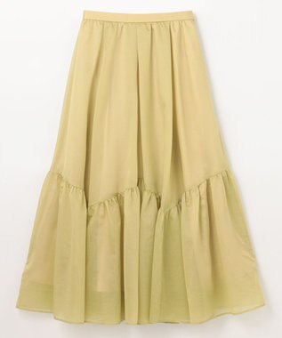 GRACE CONTINENTAL ティアードボリュームスカート イエロー