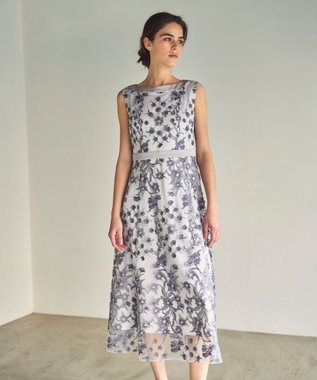 GRACE CONTINENTAL スモール3Dフラワードレス グレー