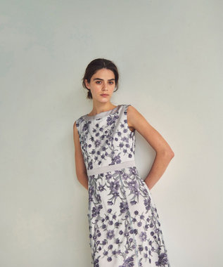 GRACE CONTINENTAL スモール3Dフラワードレス グレー