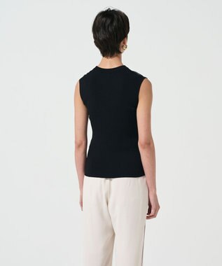 GRACE CONTINENTAL リブシアーニットトップ ブラック