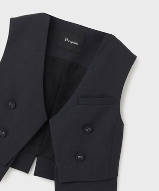 GRACE CONTINENTAL オックスショートジレ ブラック