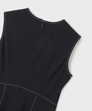 GRACE CONTINENTAL ステッチカットワンピース ブラック