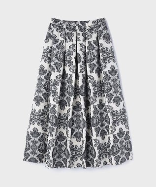 GRACE CONTINENTAL ダマスクジャガードタックスカート キナリ