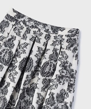 GRACE CONTINENTAL ダマスクジャガードタックスカート キナリ