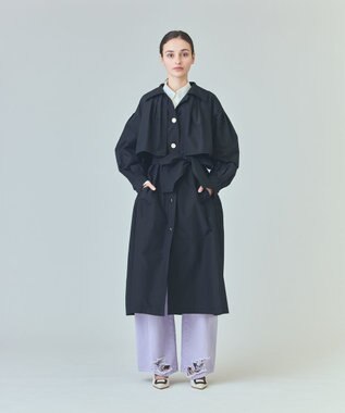 GRACE CONTINENTAL タッサードレスコート ブラック