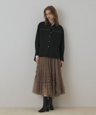 GRACE CONTINENTAL イレギュラ－チュ－ルスカート ベージュ