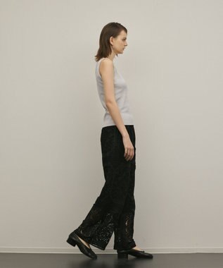 GRACE CONTINENTAL パネル刺繍パンツ ブラック