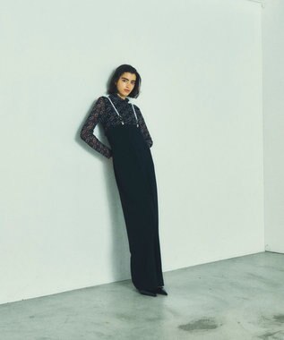 GRACE CONTINENTAL ストラップストレートサロペ GRACE CONTINENTAL ストラップストレートサロペ サロペット