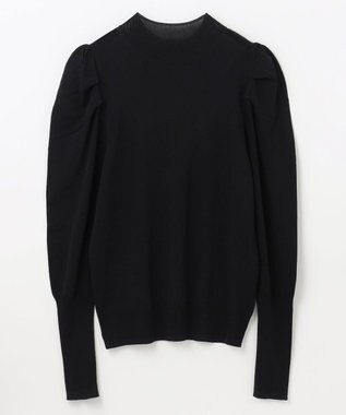 GRACE CONTINENTAL タックスリーブニットトップ ブラック