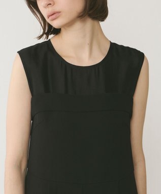 GRACE CONTINENTAL オーガン切替サロペ ブラック