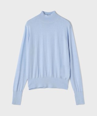 GRACE CONTINENTAL ウールシルクタートルトップ サックス