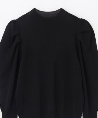 GRACE CONTINENTAL タックスリーブニットトップ ブラック