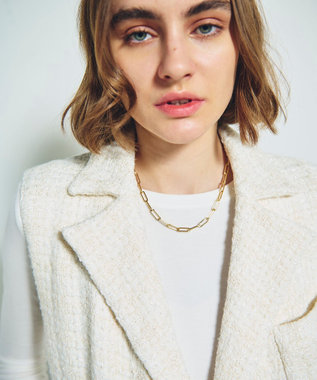 GRACE CONTINENTAL ツイードジレワンピース キナリ