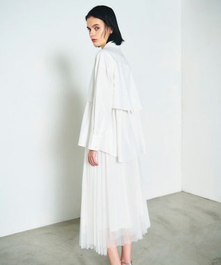 GRACE CONTINENTAL レイヤードドロストシャツ ホワイト
