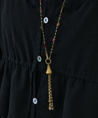 GRACE CONTINENTAL レースコンビカットジャガードワンピース ブラック