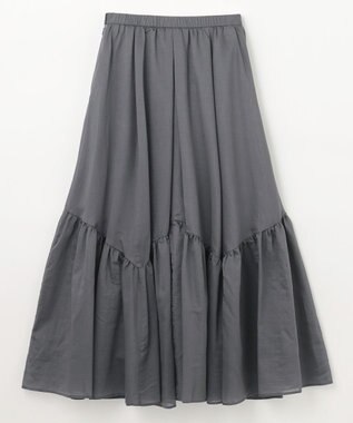 GRACE CONTINENTAL ティアードボリュームスカート グレー