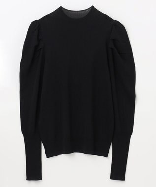 GRACE CONTINENTAL タックスリーブニットトップ ブラック