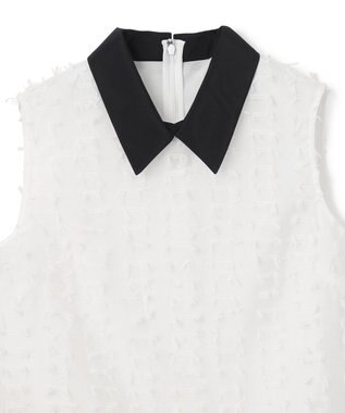 GRACE CONTINENTAL シアージャガード トップ ホワイト