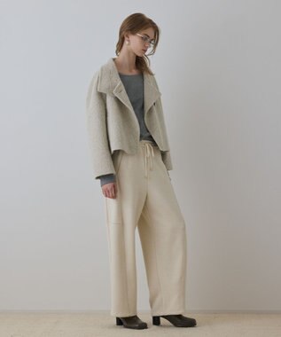 GRACE CONTINENTAL エッグラインカットパンツ ホワイト