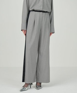 GRACE CONTINENTAL サイドレースイージーパンツ グレー