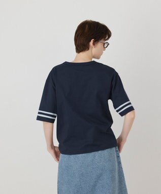 GRACE CONTINENTAL カレッジロゴプリントTシャツ ネイビー
