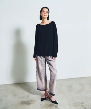 GRACE CONTINENTAL ロゴ刺繍カットトップ ブラック