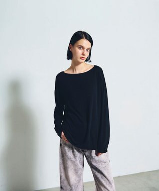 GRACE CONTINENTAL ロゴ刺繍カットトップ ブラック