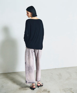 GRACE CONTINENTAL ロゴ刺繍カットトップ ブラック