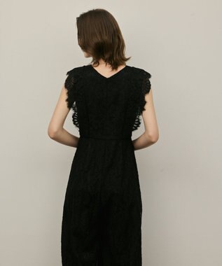 GRACE CONTINENTAL コードレースサロペット ブラック