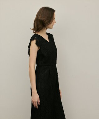 GRACE CONTINENTAL コードレースサロペット ブラック