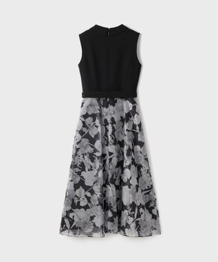 GRACE CONTINENTAL カシュクールフラワープリントワンピース ブラック