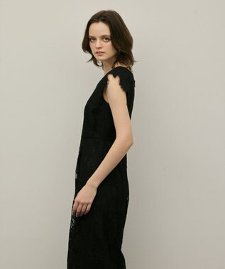 GRACE CONTINENTAL コードレースサロペット ブラック