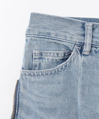 GRACE CONTINENTAL サイドジップデニムパンツ ブルー