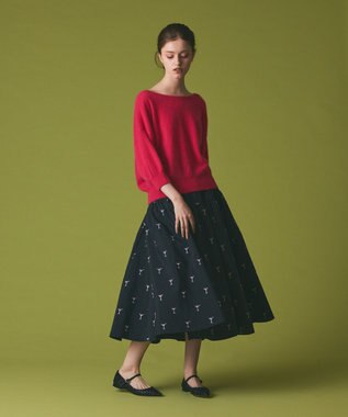 GRACE CONTINENTAL カシミヤファートップ ピンク