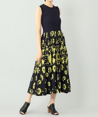 バイカラーフラワーニットワンピース Grace Continental Grace Continental グレースコンチネンタル 通販