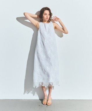 GRACE CONTINENTAL メッシュフラワーレースワンピース