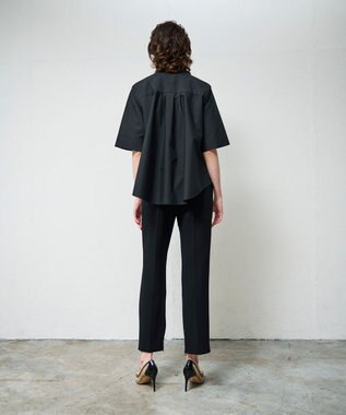 GRACE CONTINENTAL ダブルクロススリムパンツ ブラック