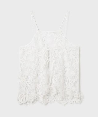 GRACE CONTINENTAL フラワーレースキャミソール ホワイト