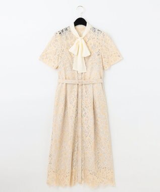 シフォンタイ付レースドレス / GRACE CONTINENTAL | GRACE CONTINENTAL