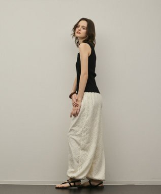 GRACE CONTINENTAL リブニットタンクトップ ブラック