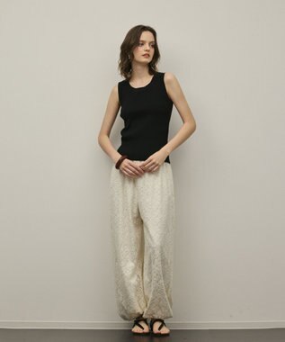 GRACE CONTINENTAL リブニットタンクトップ ブラック