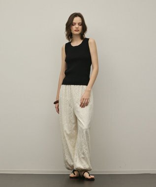 GRACE CONTINENTAL リブニットタンクトップ ブラック