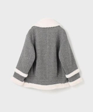 GRACE CONTINENTAL コンビオーバージャケット グレー