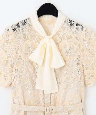 シフォンタイ付レースドレス / GRACE CONTINENTAL | GRACE CONTINENTAL  