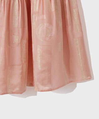 GRACE CONTINENTAL ラメジャガードサテンスカート ピンク