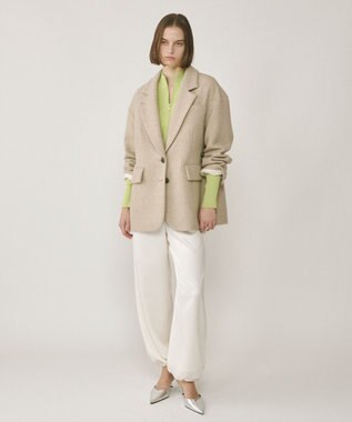 GRACE CONTINENTAL リブニットzipトップ ライトグリーン