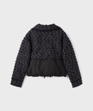 GRACE CONTINENTAL ツイードダウンジャケット ブラック