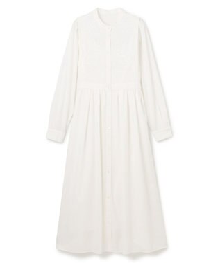 GRACE CONTINENTAL 刺繍シャツワンピース ホワイト