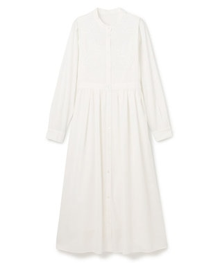 GRACE CONTINENTAL 刺繍シャツワンピース ホワイト