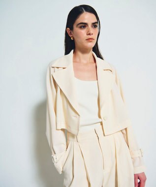 GRACE CONTINENTAL ストレッチスラブ3WAYコート キナリ